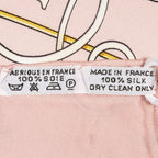 Hermes Scarf Pink Green 100% Twillsilk — view 5