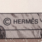 Hermes Scarf Light Pink Orange Gray 100% Twillsilk — view 4