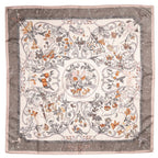 Hermes Scarf Light Pink Orange Gray 100% Twillsilk — view 2