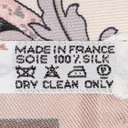 Hermes Scarf Light Pink Orange Gray 100% Twillsilk — view 5