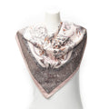 Hermes Scarf Light Pink Orange Gray 100% Twillsilk