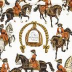 Hermes Scarf Ivory Brown 100% Twillsilk — view 3