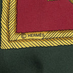 Hermes Scarf Red Yellow Green 100% Twillsilk — view 4