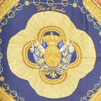 Hermes Scarf Navy Gold Red Silk — view 3
