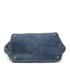Prada Largecanapa Tote Blue Denim Canapa — view 6