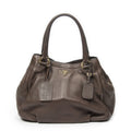 Prada Side Zip Tote Brown