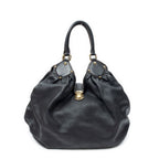 Louis Vuitton XL Black Mahinaleather Shoulder