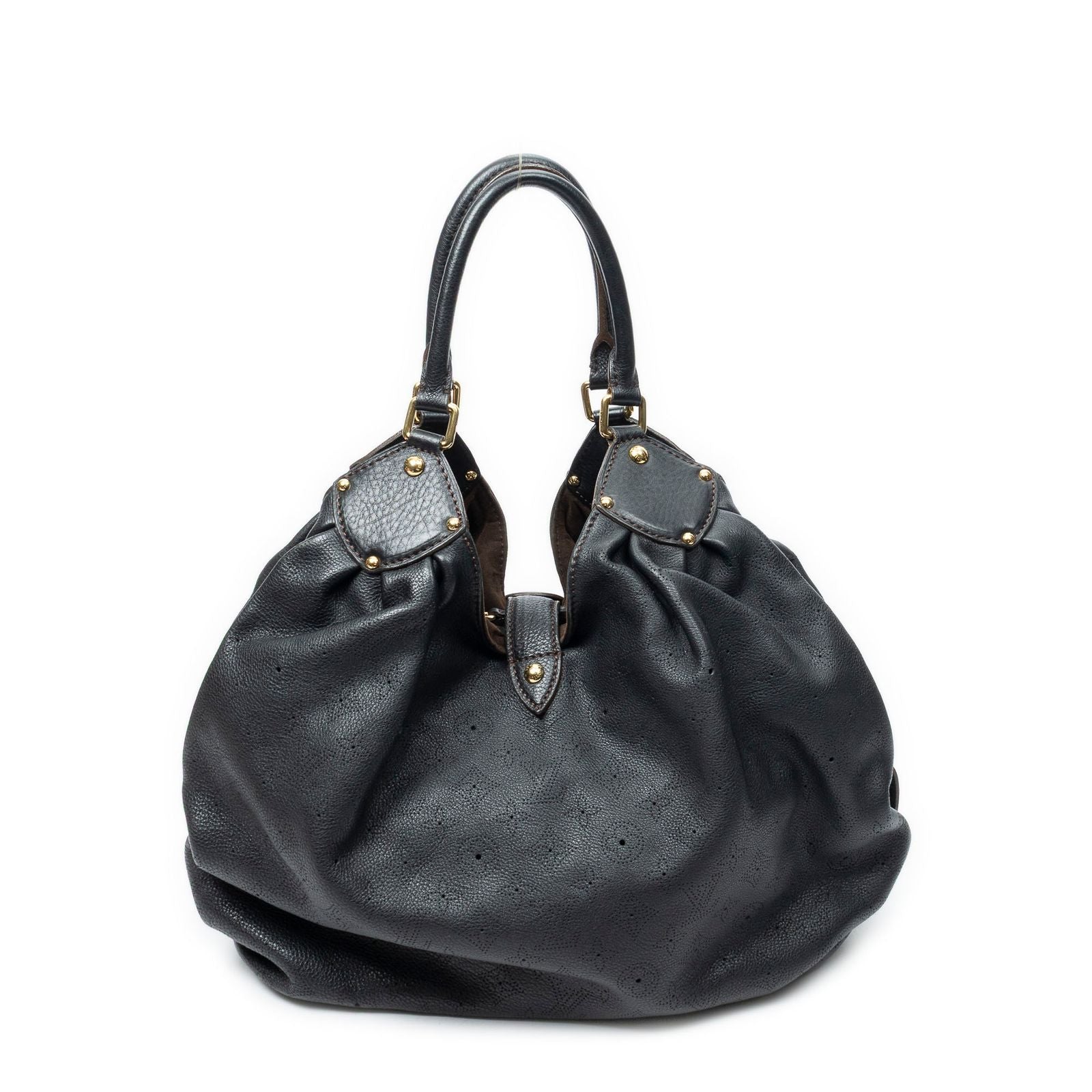 Louis Vuitton XL Black Mahinaleather Shoulder — view 5
