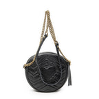 Gucci Small GG Marmont Chain Cross Bodyblack Matelasse Chezblanc Leather — view 5