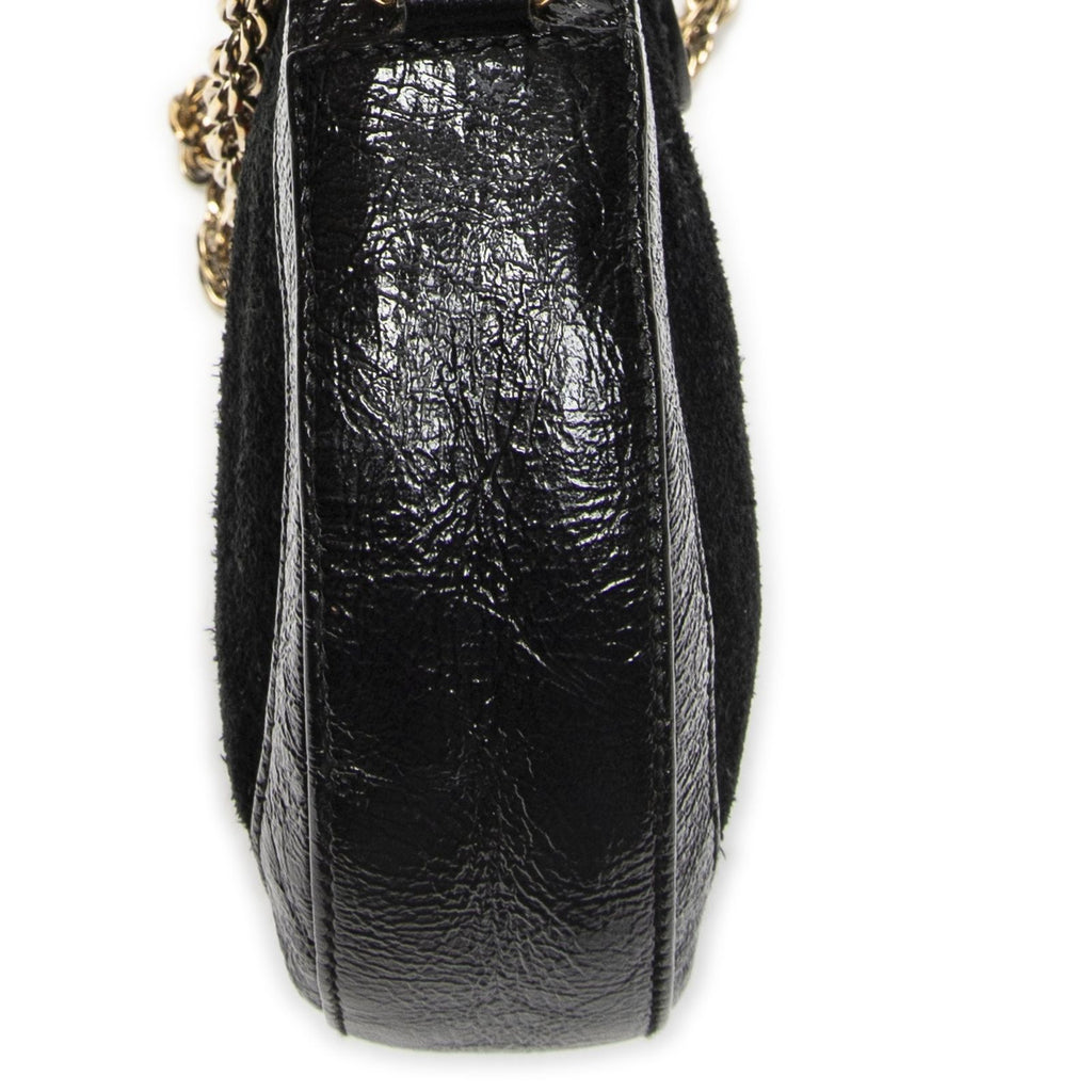 Gucci Mini Web Ophidia Cross Bodyblack Suede Leather Crossbody — view 7