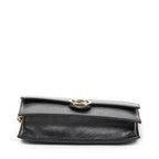 Gucci Interlocking Chain Walletblack Calfskin Leather Shoulder — view 6