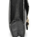 Gucci Interlocking Chain Walletblack Calfskin Leather Shoulder — view 7