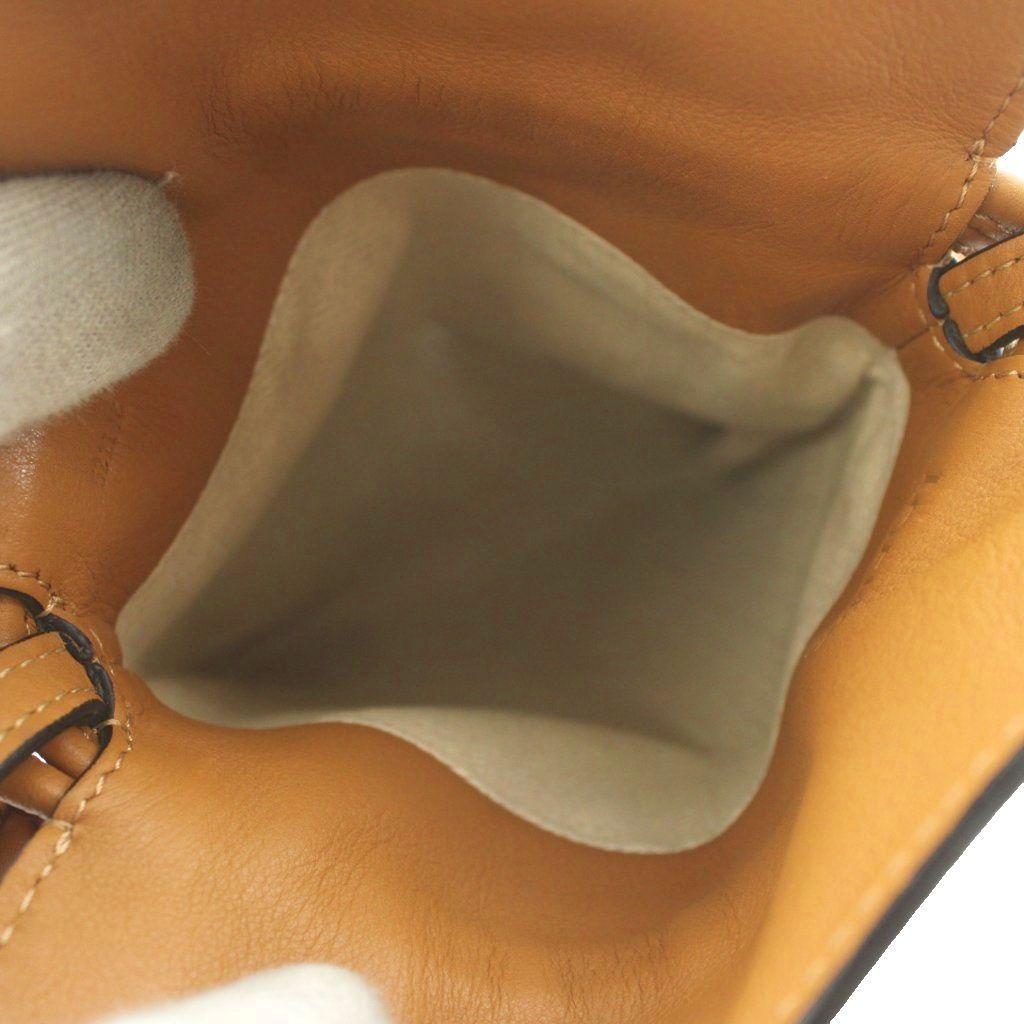 Loewe Anagram Flamenco Pocket Shoulder Bag Drawstring Leather One Color Brown SS — view 5