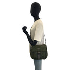 Prada Tessuto Trianglelogo Plate Khaki Silver Nylon Shoulder Bag Pochette — view 7