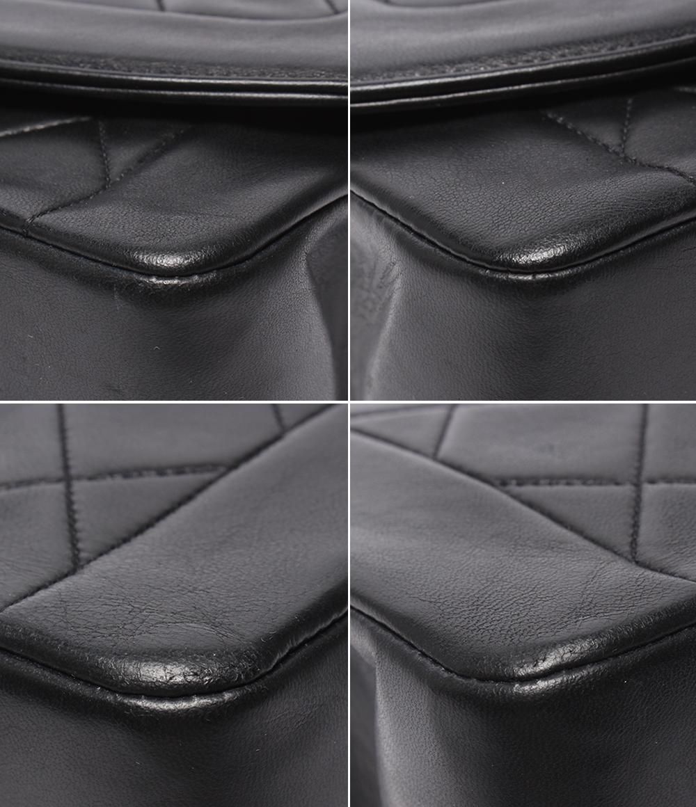 Chanel Chain Shoulder Bag Gold Quilted Lambskin Diana Flap 25 — view 5