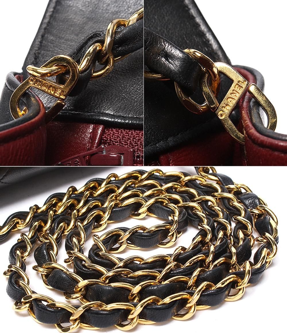 Chanel Chain Shoulder Bag Gold Quilted Lambskin Diana Flap 25 — view 7