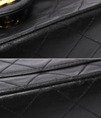 Chanel Chain Shoulder Bag Gold Lambskin Single Flap Mini Quilted — view 8