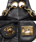 Chanel Chain Shoulder Bag Gold Lambskin Single Flap Mini Quilted — view 6