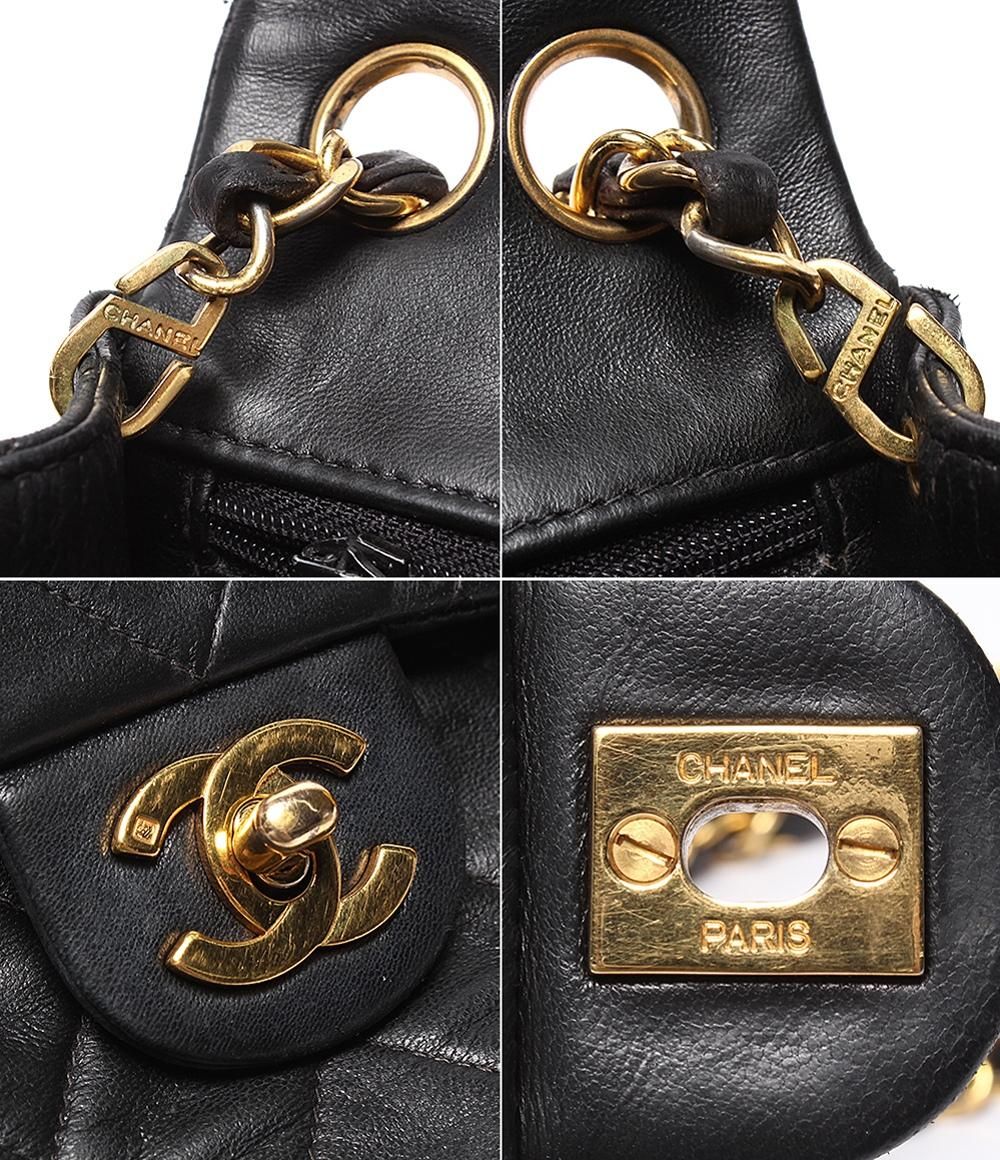 Chanel Chain Shoulder Bag Gold Lambskin Single Flap Mini Quilted — view 6