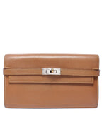 Hermes Wallet Silver Veau Epsom Kelly