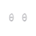 Hermes Earrings Farandole Chaine D'ancre Motif TPM Silver Stud