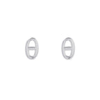 Hermes Earrings Farandole Chaine D'ancre Motif TPM Silver Stud