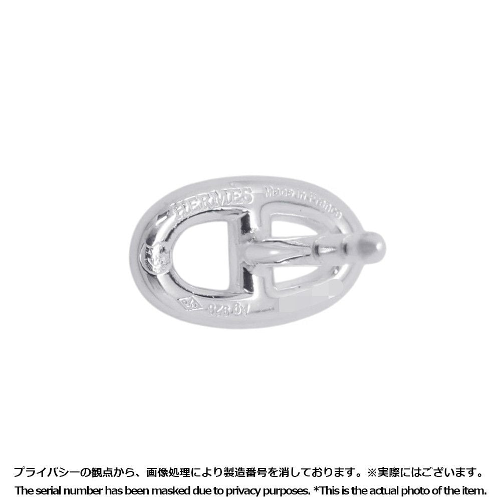 Hermes Earrings Farandole Chaine D'ancre Motif TPM Silver Stud — view 5