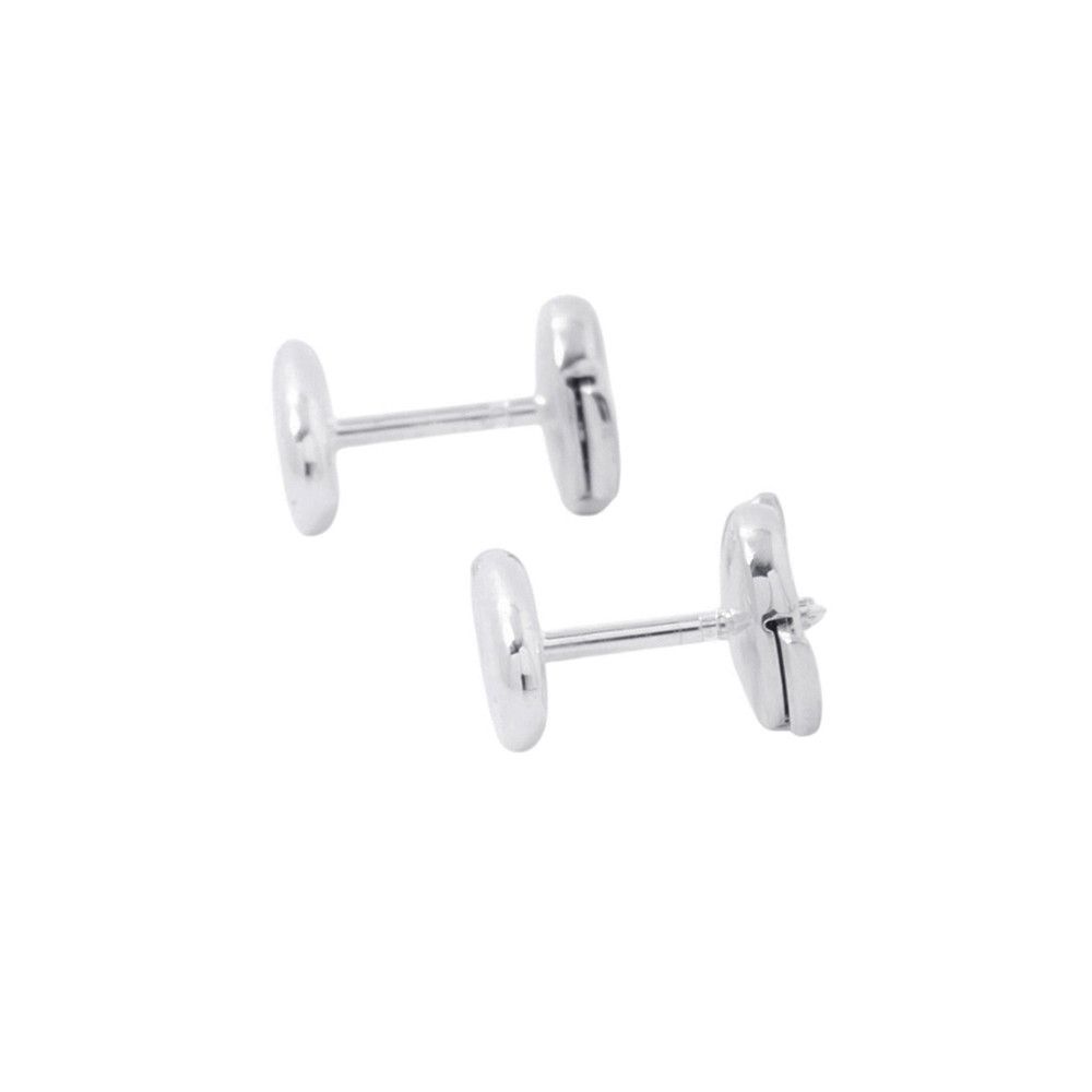 Hermes Earrings Farandole Chaine D'ancre Motif TPM Silver Stud — view 2
