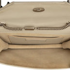 Saint Laurent Betty Studs Chain Shoulder Bag Gray Beige Leather — view 4