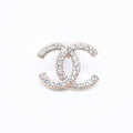 Chanel Single Earrings CC Logo Rhinestone Pierced Gold