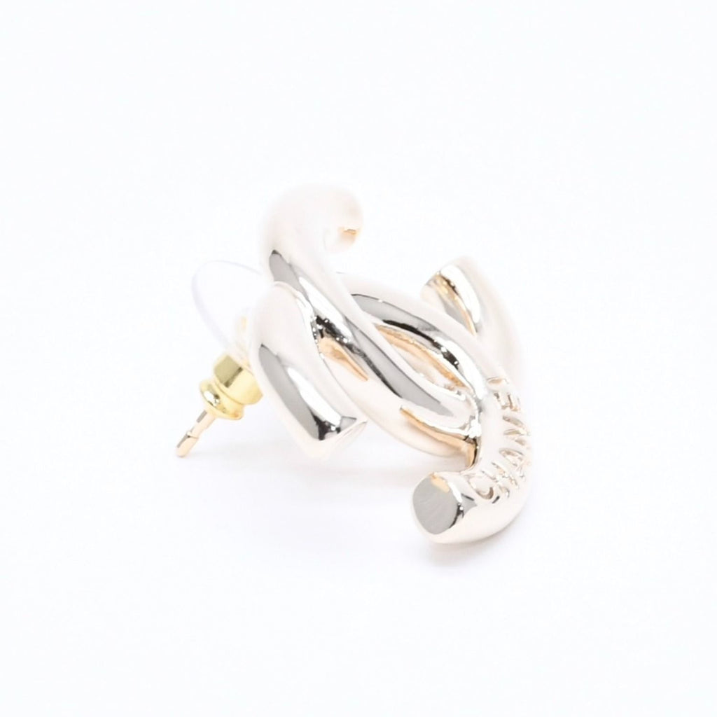Chanel Earrings CC Logo Light Gold 25 — view 4