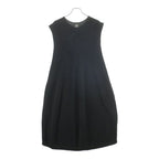 Hermes Sleeveless Knit Wool Long Dress Khaki