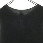 Hermes Sleeveless Knit Wool Long Dress Khaki — view 4