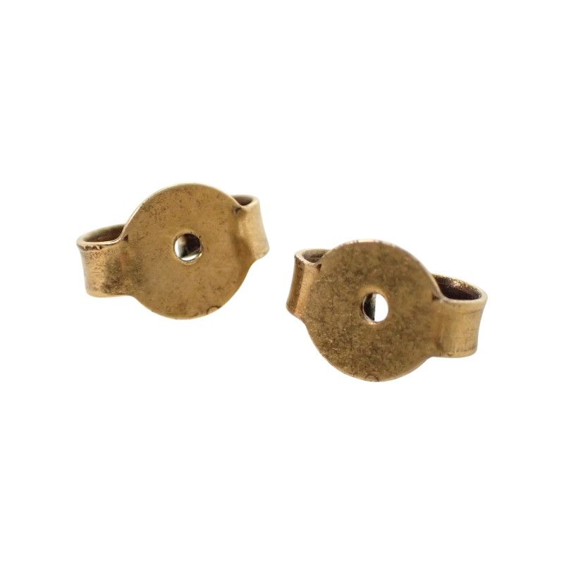 Gucci Crystal Double Earrings Metal Aging Gold — view 8
