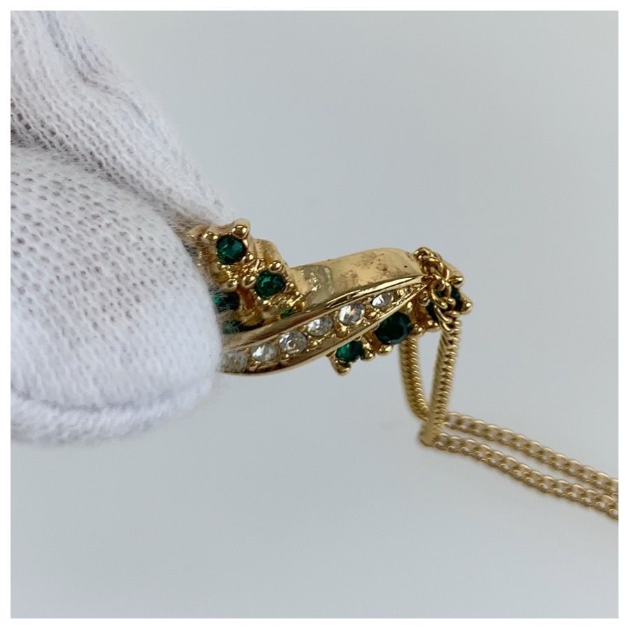 Dior di Vintage Gold Green Plating Necklace — view 6