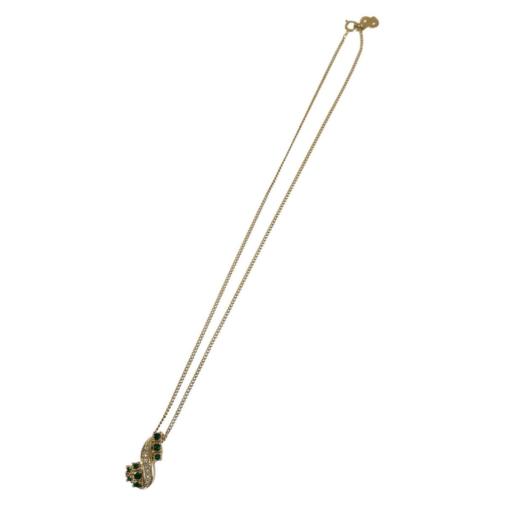Dior di Vintage Gold Green Plating Necklace — view 3