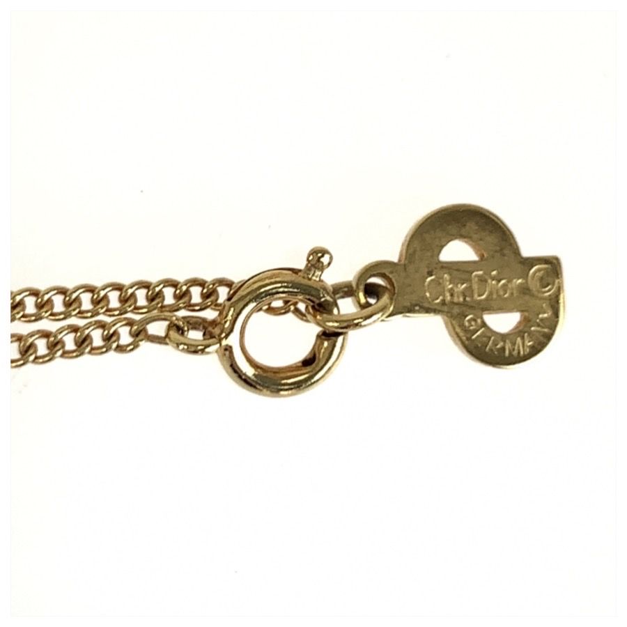 Dior di Vintage Gold Green Plating Necklace — view 5