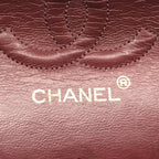Chanel CC Logo Quilted Double Flap Lambskin Turnlock Chain Shoulder Bag Black — view 9