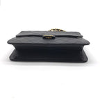Chanel CC Logo Lambskin Leather Chain Shoulder Bag Black Push Lock — view 3