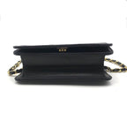 Chanel CC Logo Mini Quilted Push Lock Full Flap Leather Chain Shoulder Bag Black — view 3