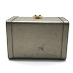 Prada Saffiano Leather Gold Vanity Hand Bag Case — view 4