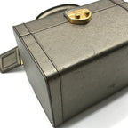 Prada Saffiano Leather Gold Vanity Hand Bag Case — view 6