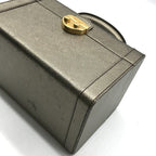Prada Saffiano Leather Gold Vanity Hand Bag Case — view 5