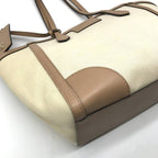 Gucci Swing Tote Shoulder Leather Canvas Beige — view 6