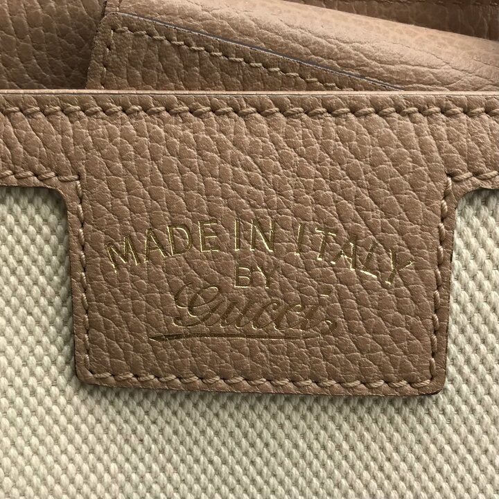 Gucci Swing Tote Shoulder Leather Canvas Beige — view 9