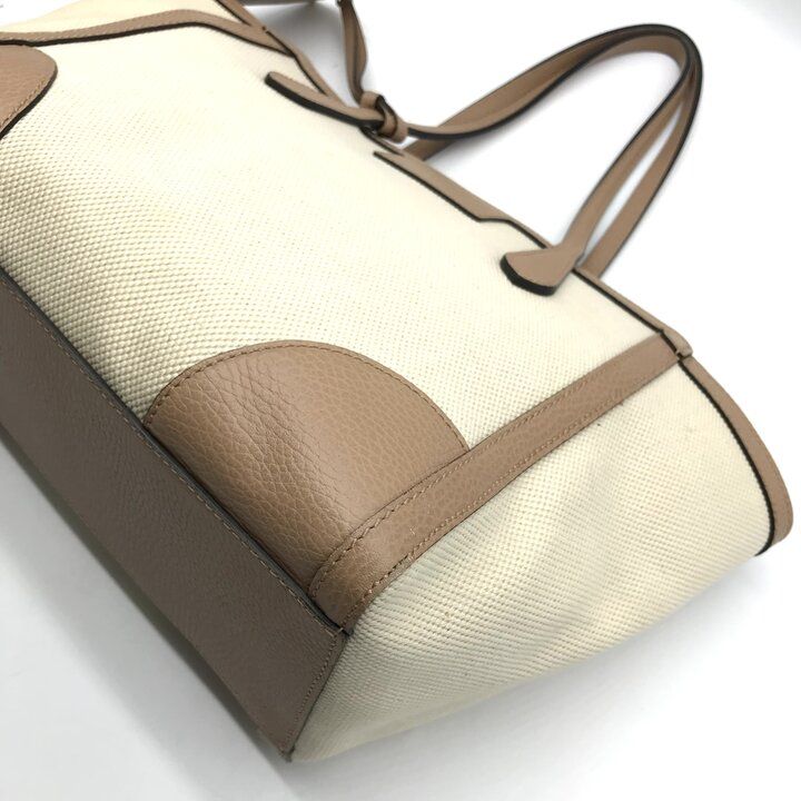 Gucci Swing Tote Shoulder Leather Canvas Beige — view 5