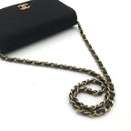 Chanel CC Logo Mini Quilted Cotton Push Lock Full Flap Chain Shoulder Bag Black — view 6