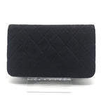 Chanel CC Logo Mini Quilted Cotton Push Lock Full Flap Chain Shoulder Bag Black — view 2