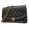 Chanel Shoulder Bag Diana Lambskin Black Gold
