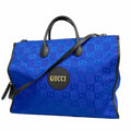 Gucci Tote Nylon Blue Silver 2-Way